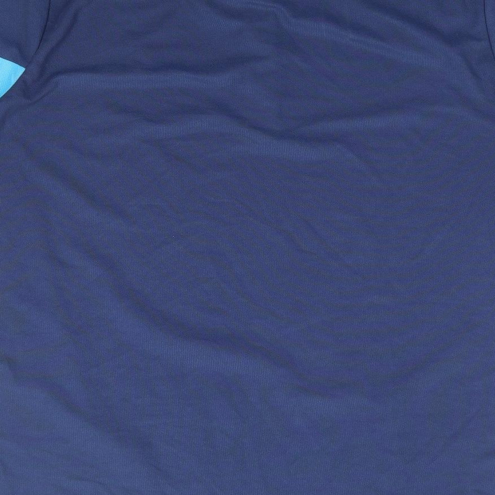 Sunderland of Scotland Mens Blue Polyester Polo Size L Collared Button