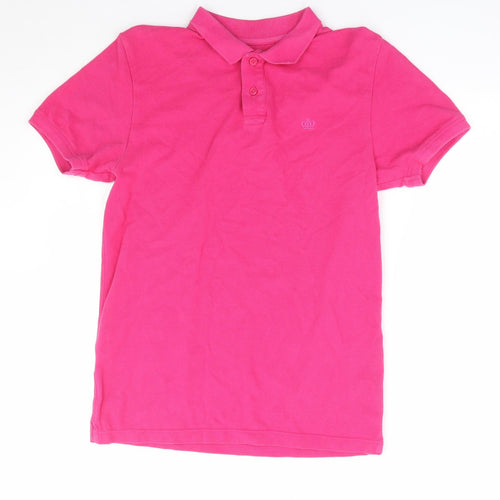 NEXT Womens Pink 100% Cotton Basic Polo Size S Collared - Crown