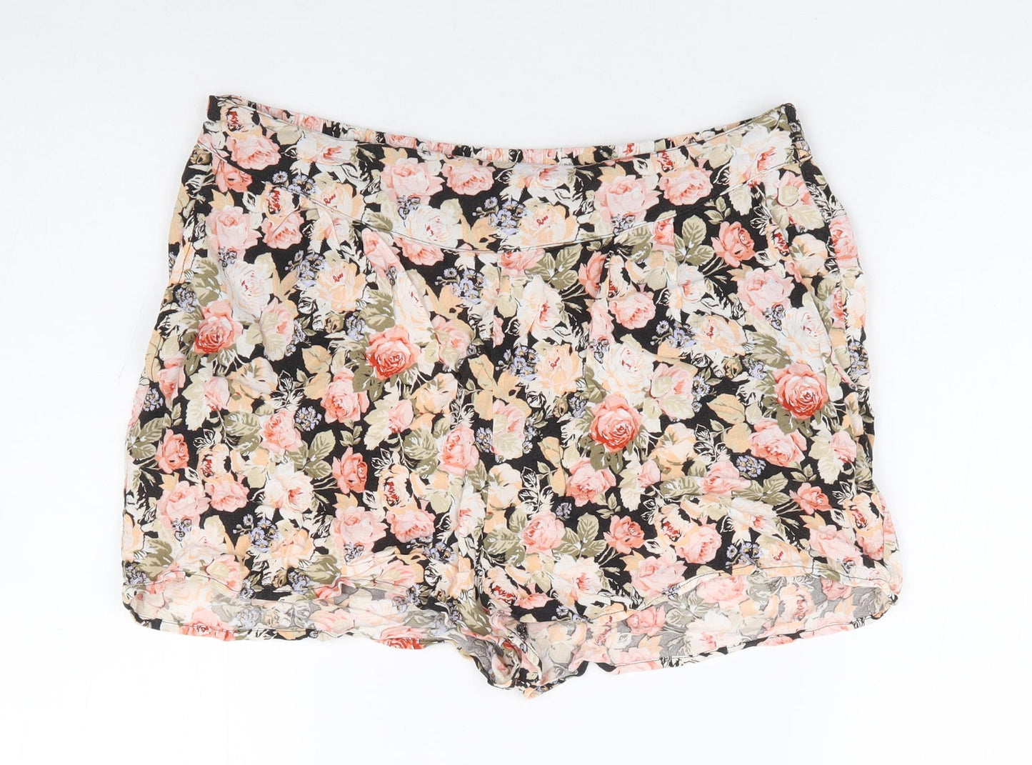 New Look Womens Multicoloured Floral Viscose Chino Shorts Size 12 L5 in Regular