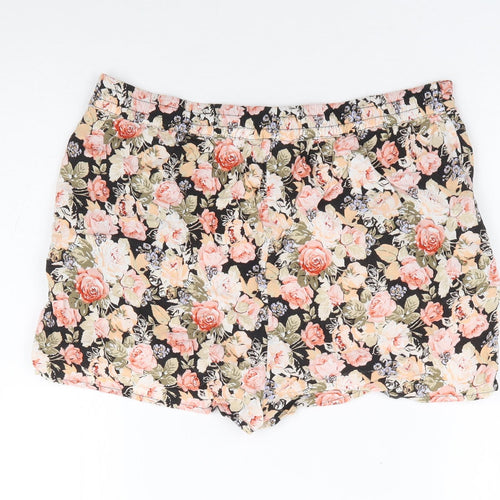 New Look Womens Multicoloured Floral Viscose Chino Shorts Size 12 L5 in Regular
