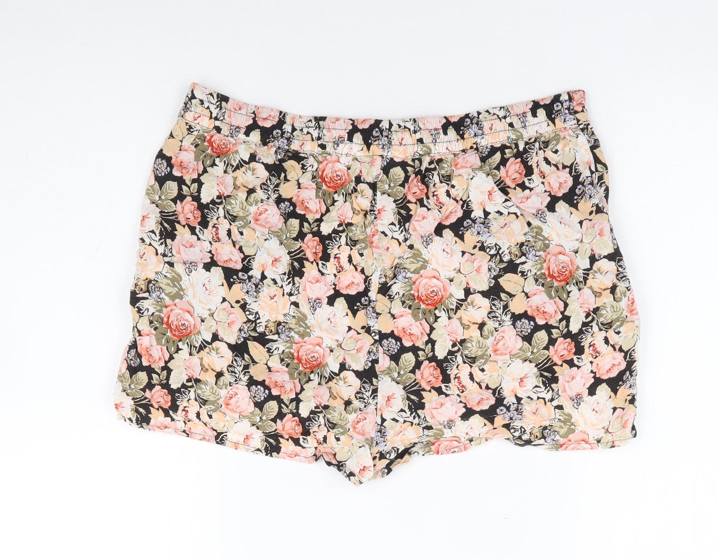 New Look Womens Multicoloured Floral Viscose Chino Shorts Size 12 L5 in Regular