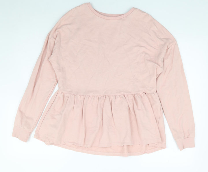 Papaya Womens Pink 100% Cotton Pullover Sweatshirt Size S Pullover - Smock