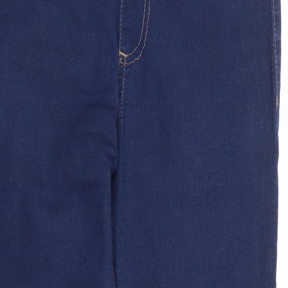 Marks and Spencer Womens Blue Cotton Jegging Jeans Size 10 L24 in Regular - Extra Short Length