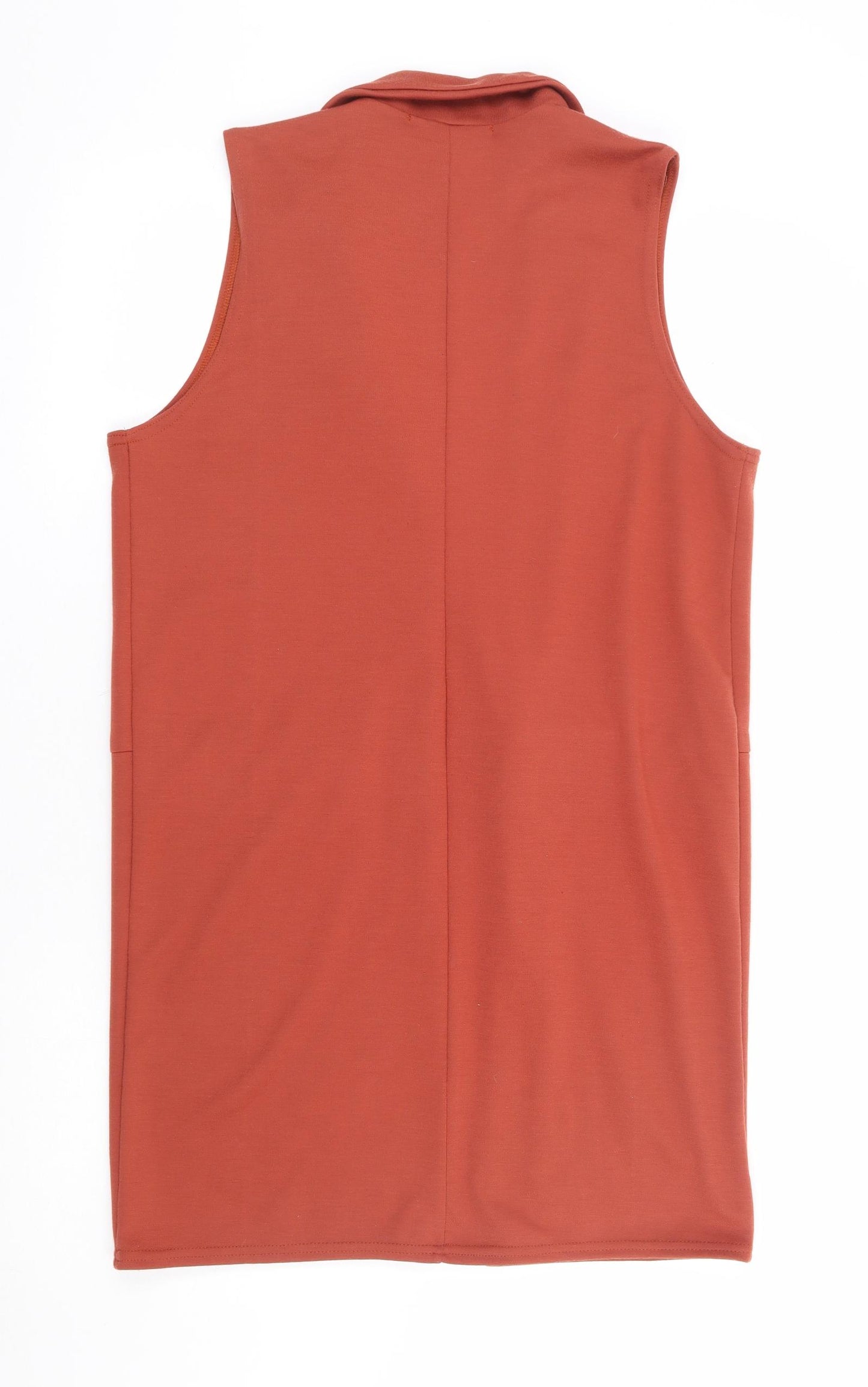 Parisian Collection Womens Orange Gilet Coatigan Size 12