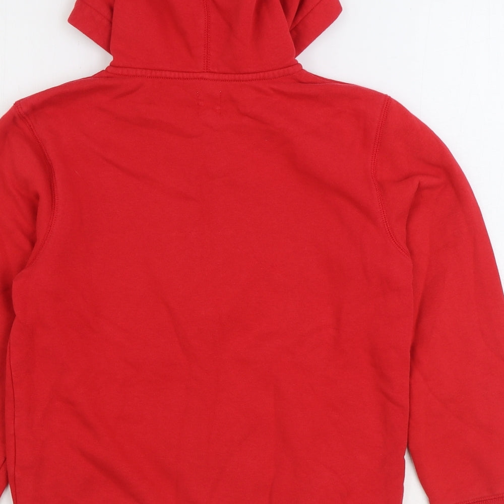 Gap Boys Red Cotton Full Zip Hoodie Size 10-11 Years Zip
