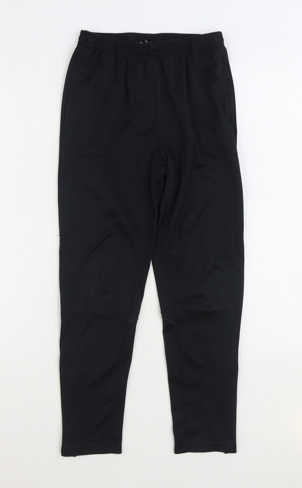 Nike Boys Black Polyester Jogger Trousers Size 11-12 Years Regular Drawstring