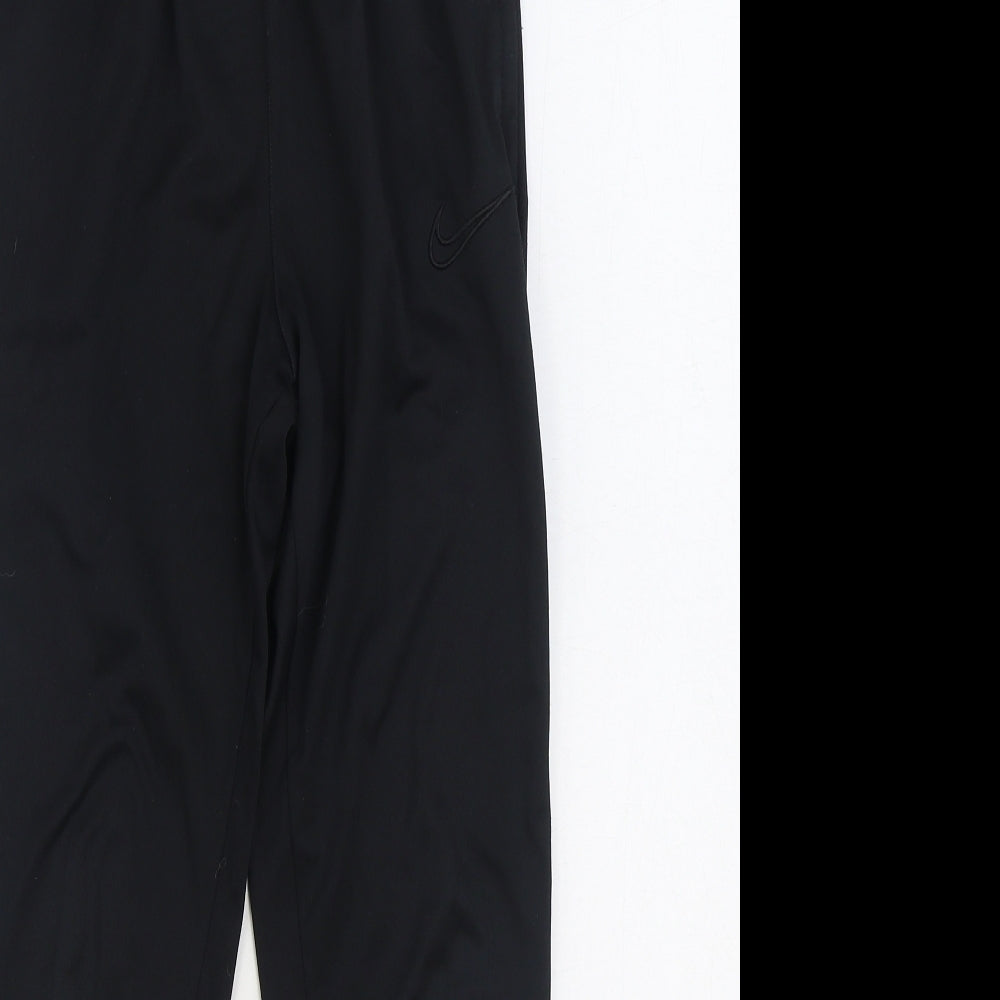 Nike Boys Black Polyester Jogger Trousers Size 11-12 Years Regular Drawstring