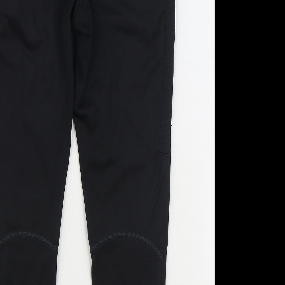 Nike Boys Black Polyester Jogger Trousers Size 11-12 Years Regular Drawstring