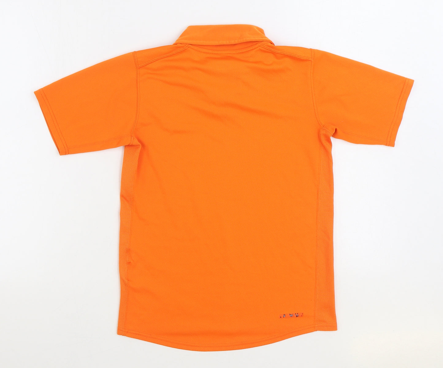 Nike Boys Orange Polyester Basic Polo Size 11-12 Years Collared Pullover - Nederland Football