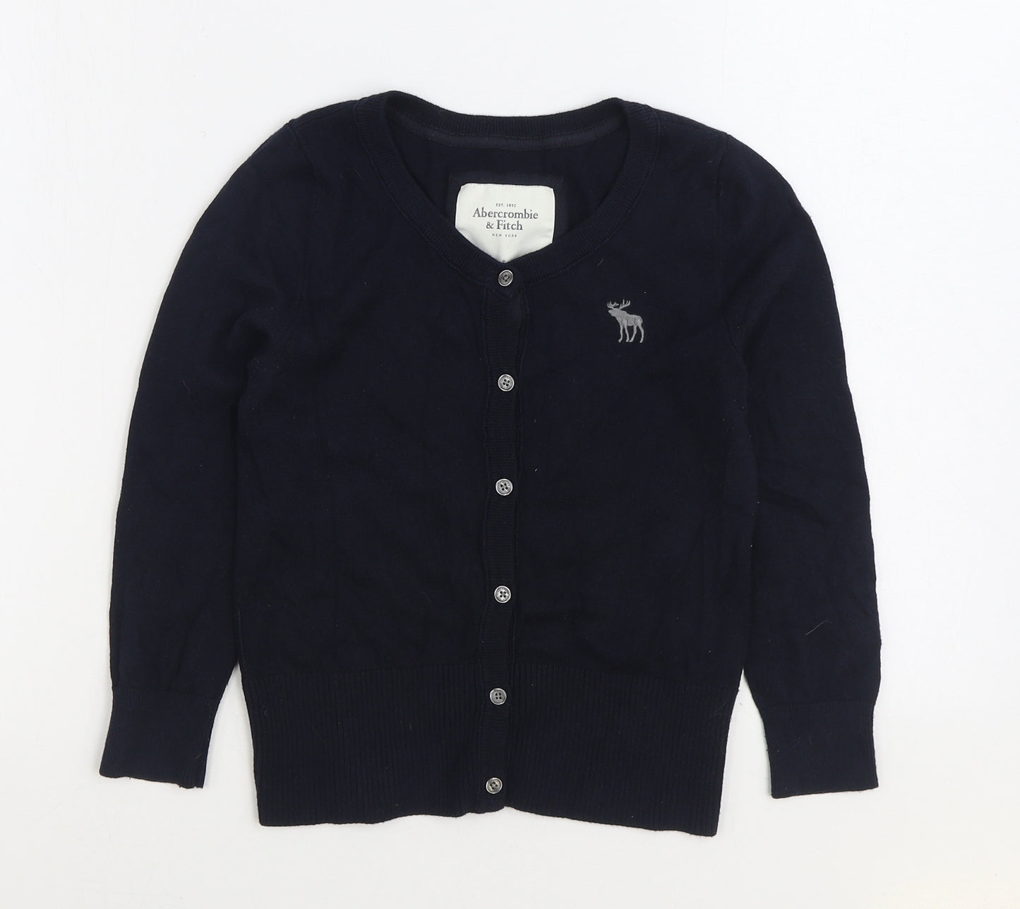 Abercrombie & Fitch Womens Blue V-Neck Viscose Cardigan Jumper Size S