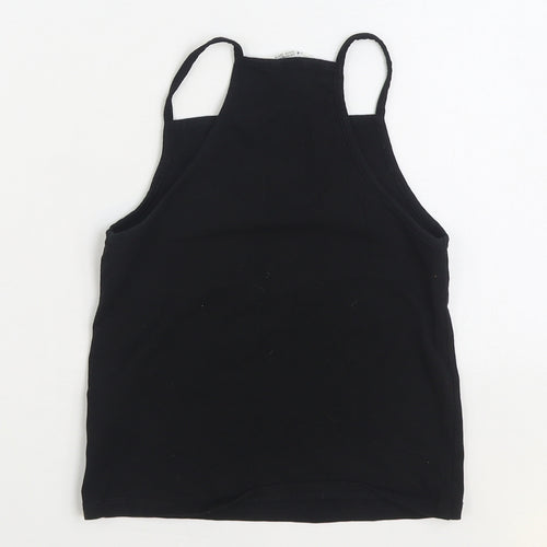 H&M Girls Black Cotton Camisole Tank Size 9-10 Years Square Neck Pullover - Venice Beach
