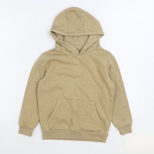 Dunnes Stores Boys Brown Cotton Pullover Hoodie Size 7-8 Years Pullover