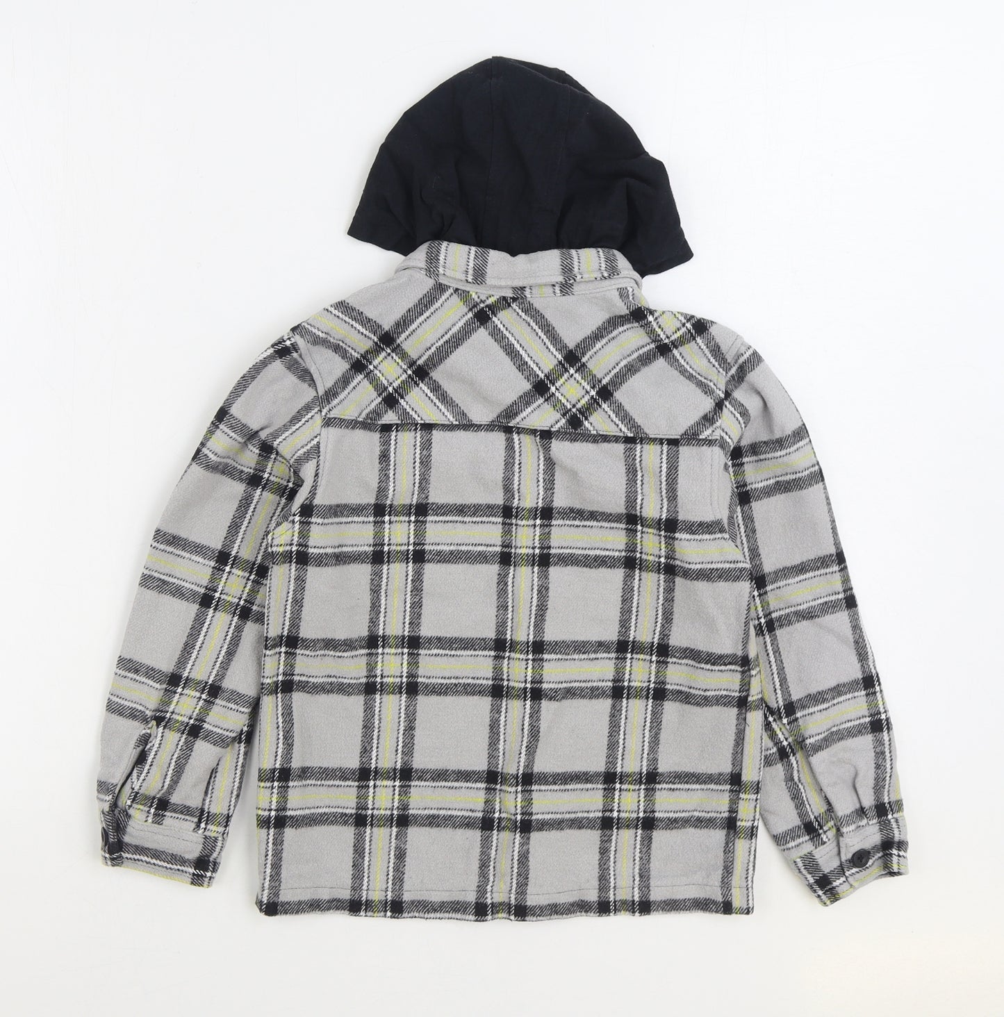 Primark Boys Grey Plaid Jacket Size 8-9 Years Button - Shacket