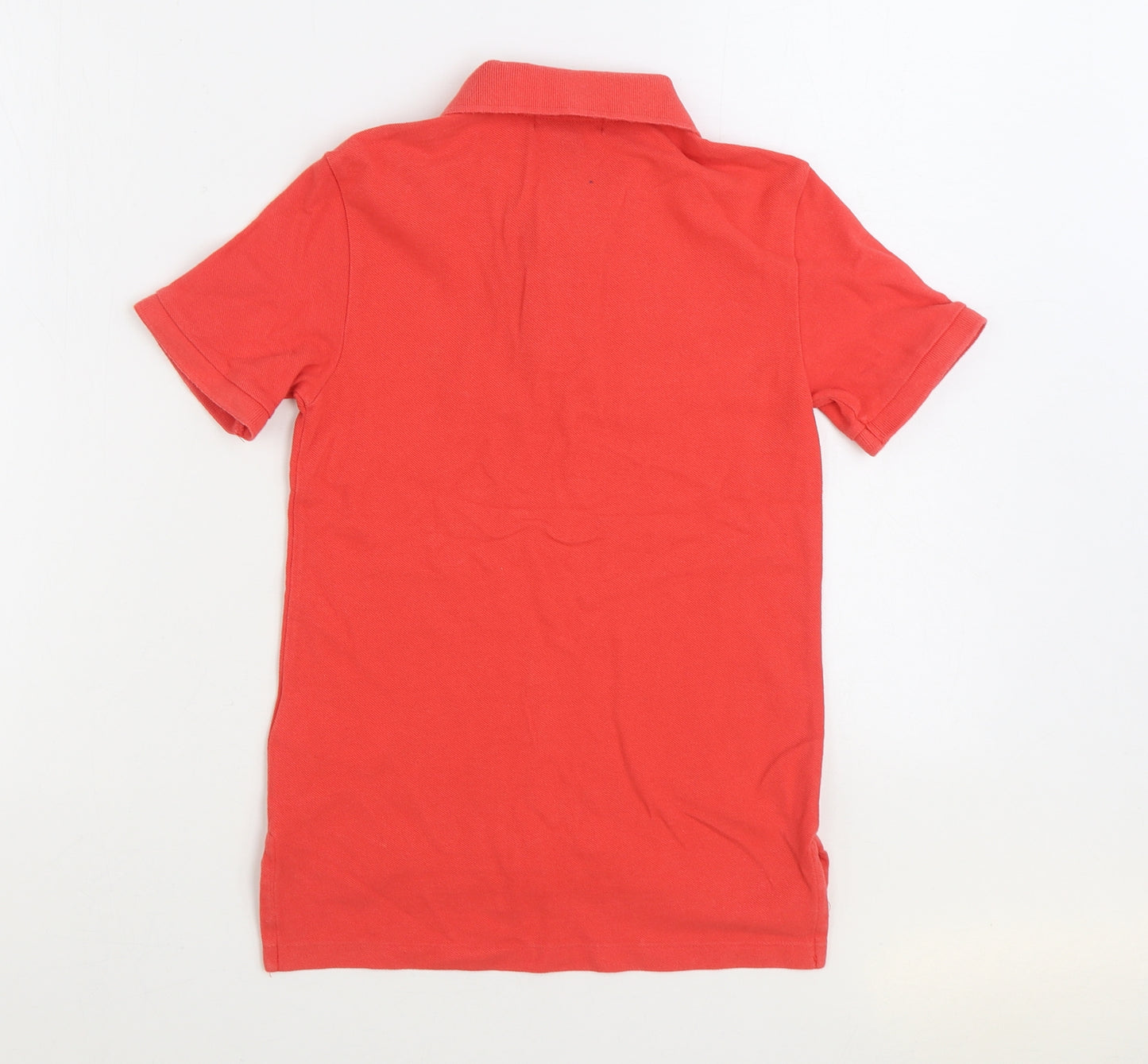Polo by Ralph Lauren Boys Red Cotton Basic Polo Size 8-9 Years Collared Button