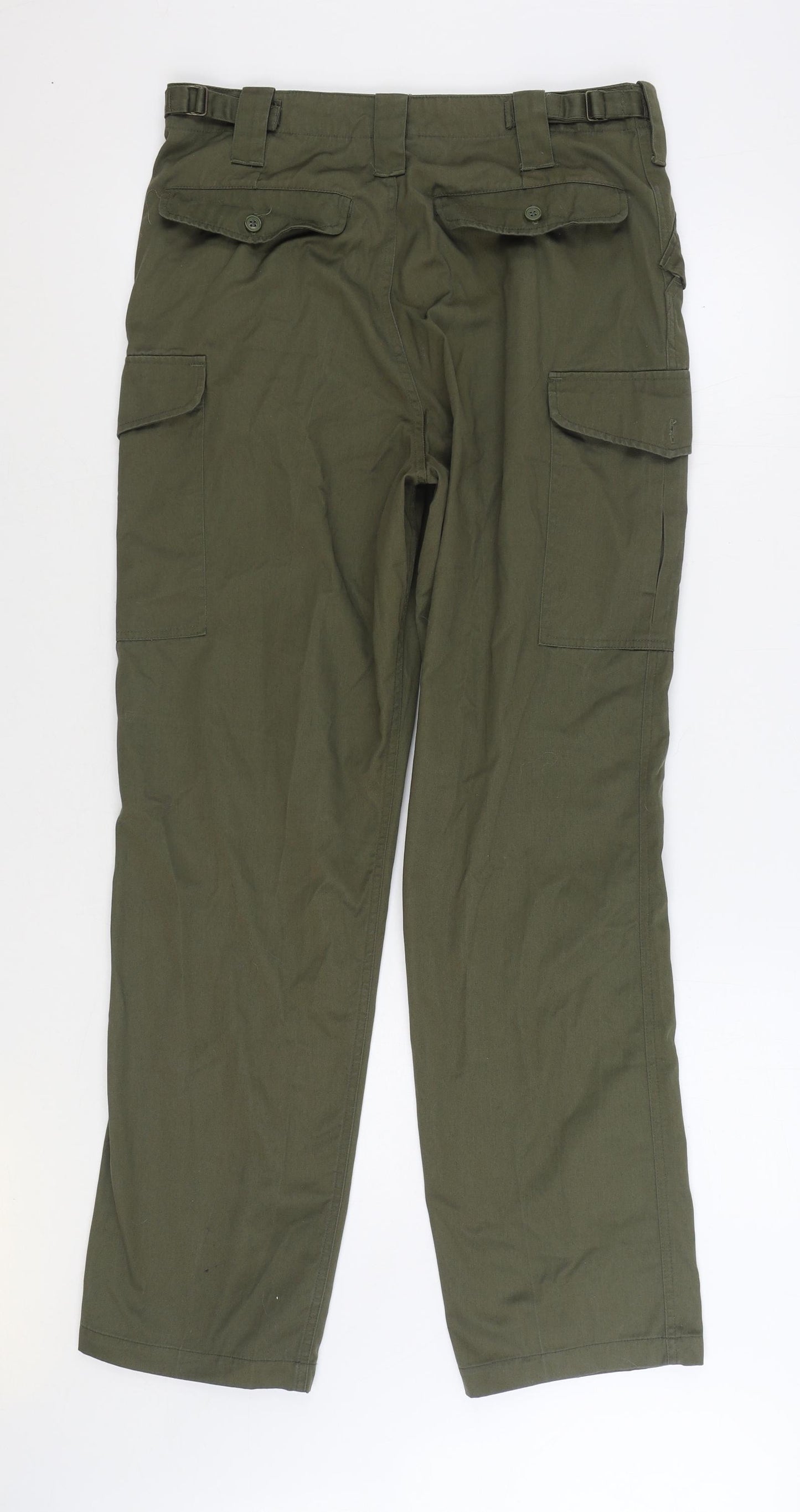 Regatta Mens Green Polyester Cargo Trousers Size 32 in L32 in Regular Zip