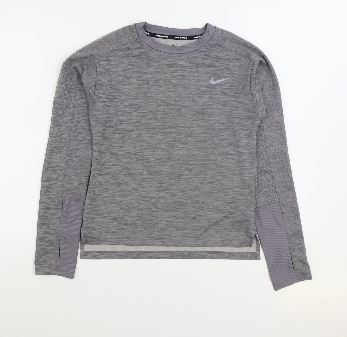 Nike Mens Grey Polyester Basic T-Shirt Size XS Round Neck Pullover