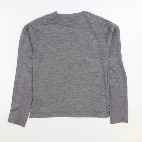 Nike Mens Grey Polyester Basic T-Shirt Size XS Round Neck Pullover