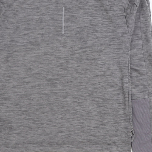Nike Mens Grey Polyester Basic T-Shirt Size XS Round Neck Pullover