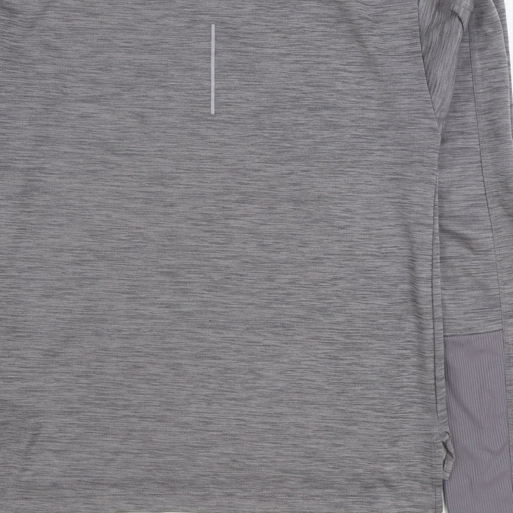 Nike Mens Grey Polyester Basic T-Shirt Size XS Round Neck Pullover