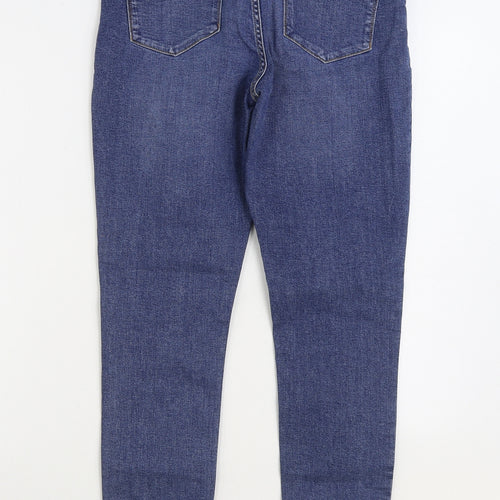 Dunnes Stores Womens Blue Cotton Skinny Jeans Size 12 L29 in Regular Zip
