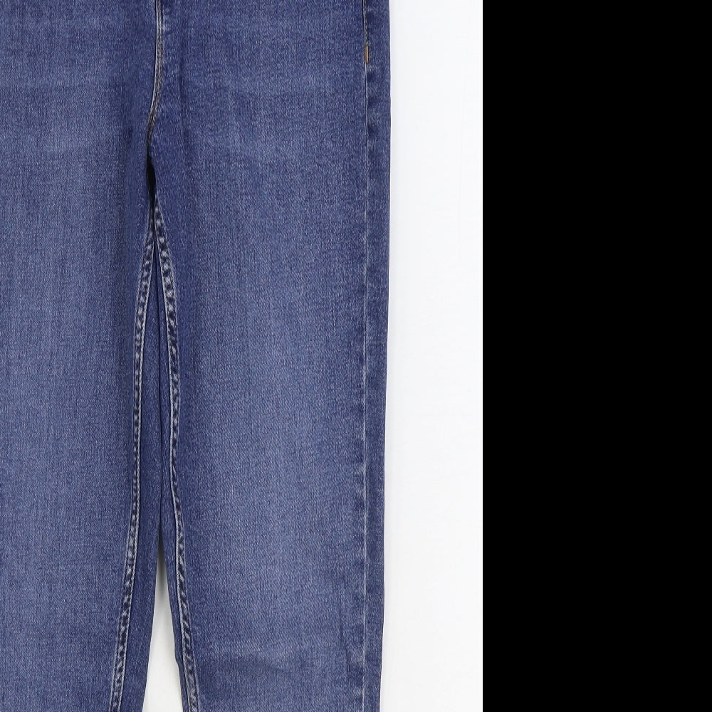 Dunnes Stores Womens Blue Cotton Skinny Jeans Size 12 L29 in Regular Zip