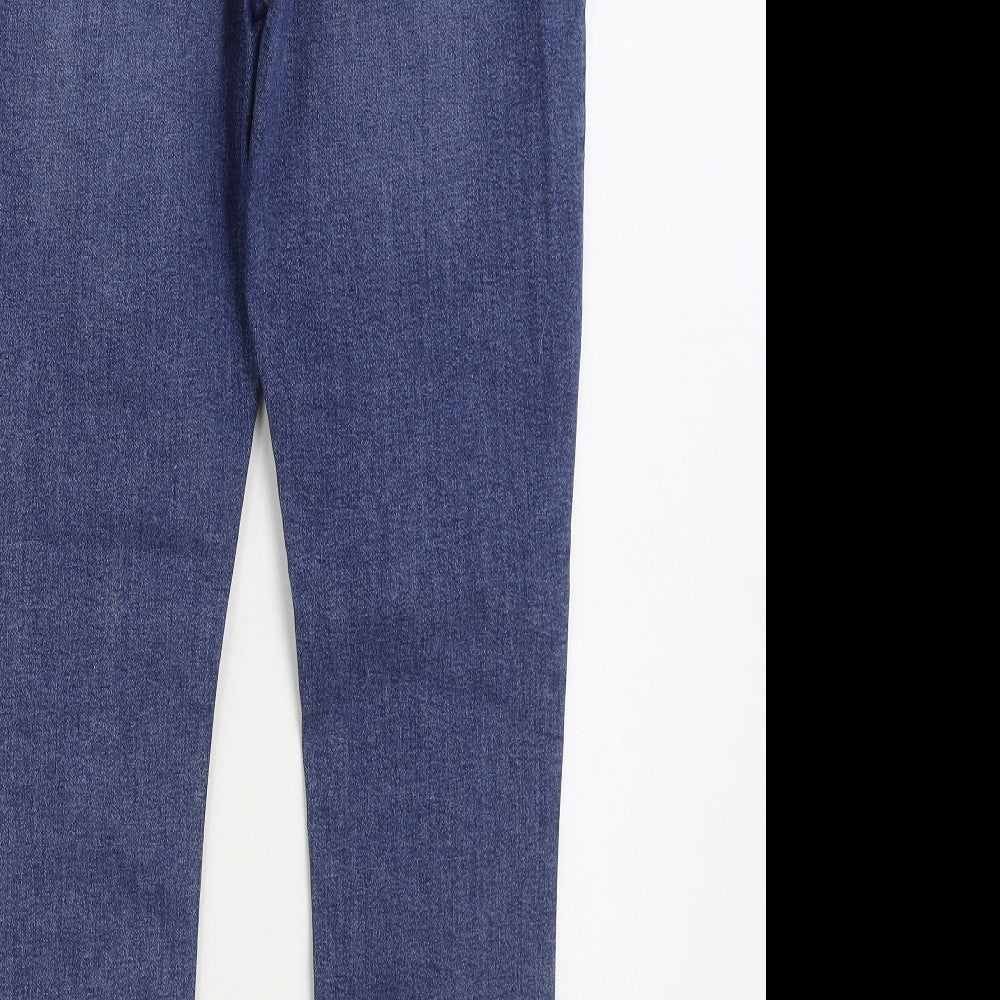 Dunnes Stores Womens Blue Cotton Skinny Jeans Size 12 L29 in Regular Zip