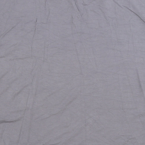 Bonmarché Womens Grey Geometric Polyester Basic Blouse Size 14 Round Neck