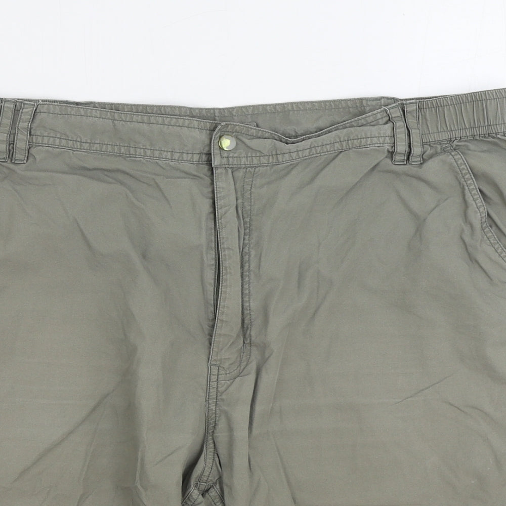 Mountain Life Mens Grey Cotton Cargo Shorts Size 40 in L10 in Regular Zip