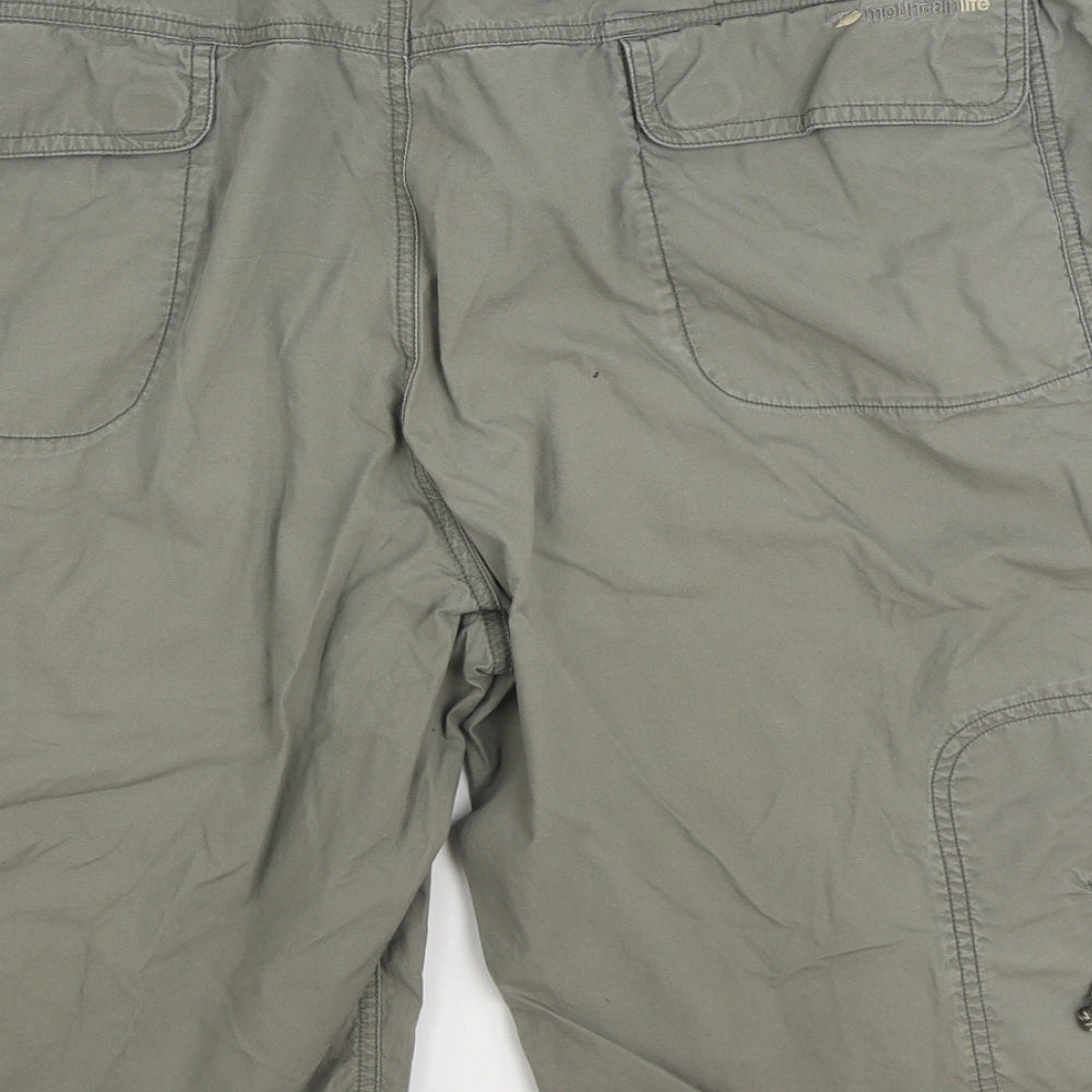 Mountain Life Mens Grey Cotton Cargo Shorts Size 40 in L10 in Regular Zip