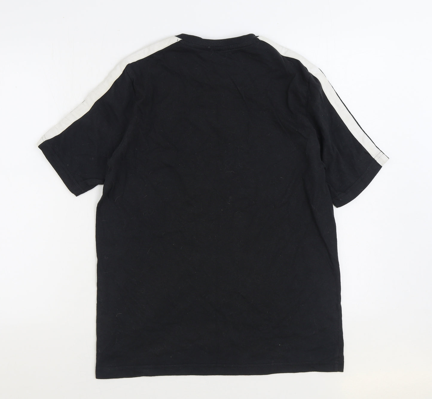 Lonsdale Mens Black Cotton T-Shirt Size M Round Neck