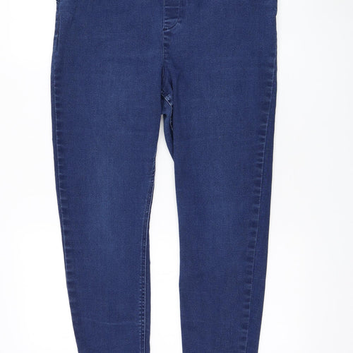Matalan Womens Blue Cotton Skinny Jeans Size 16 L27 in Regular