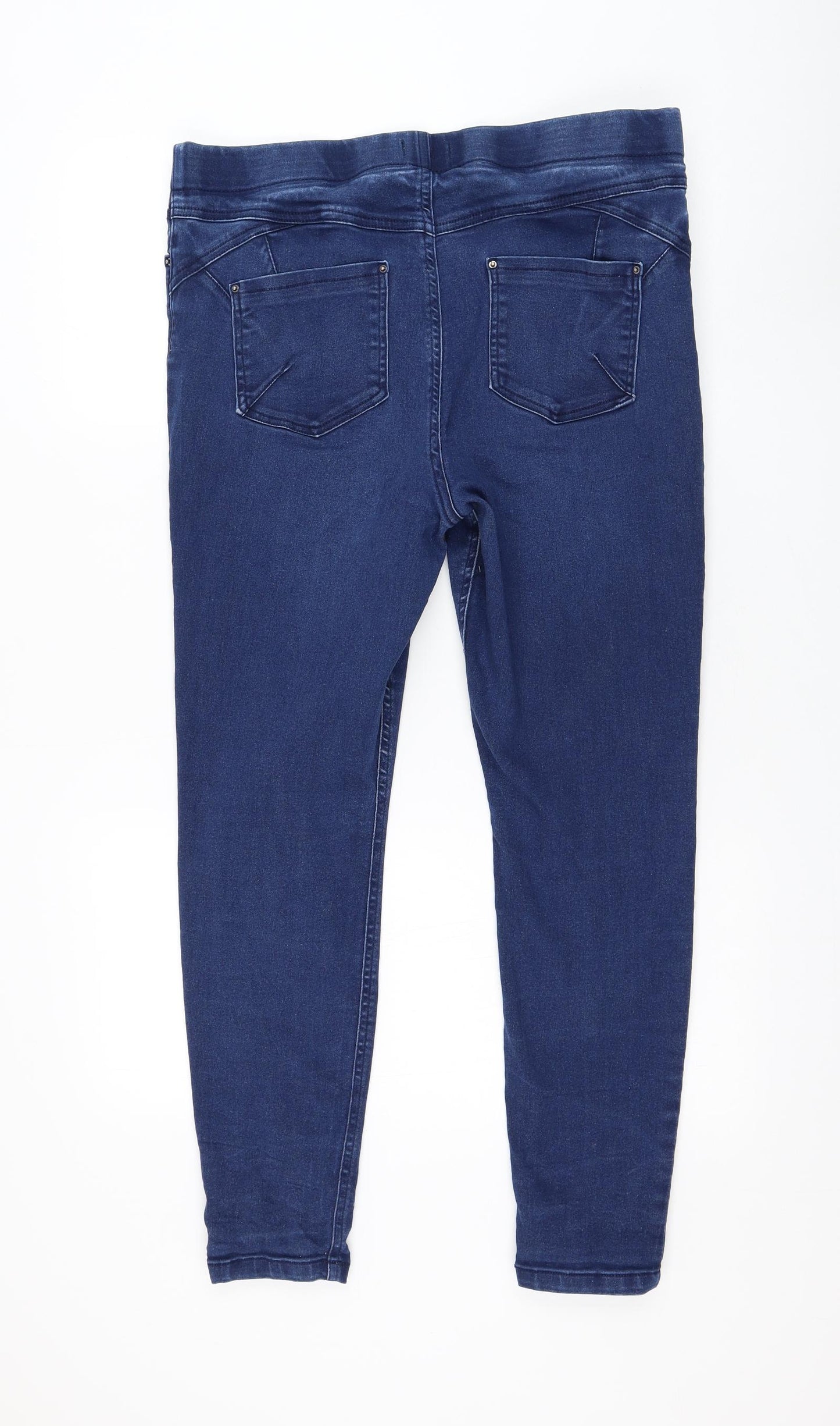 Matalan Womens Blue Cotton Skinny Jeans Size 16 L27 in Regular