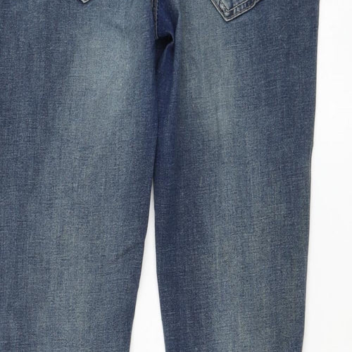 Primark Womens Black Cotton Skinny Jeans Size 14 L32 in Regular Zip