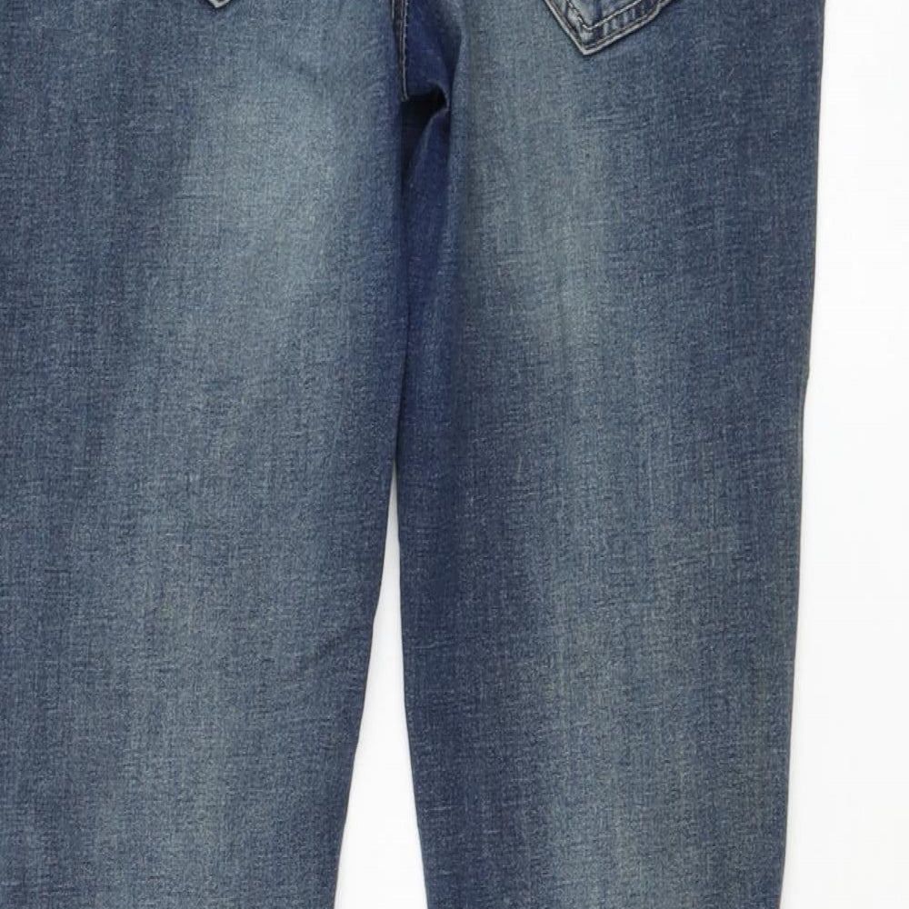 Primark Womens Black Cotton Skinny Jeans Size 14 L32 in Regular Zip