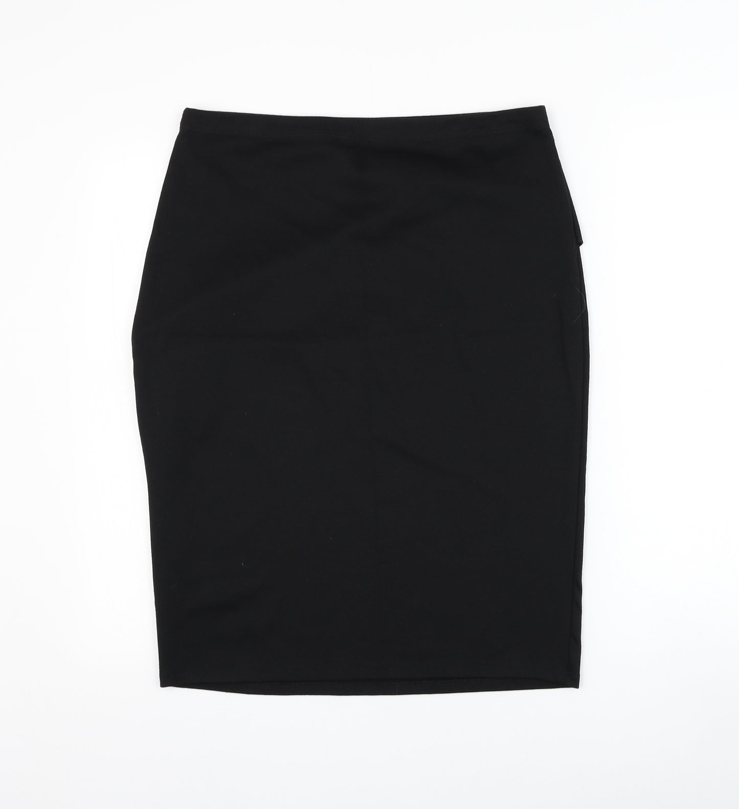 F&F Womens Black Polyester Straight & Pencil Skirt Size 14