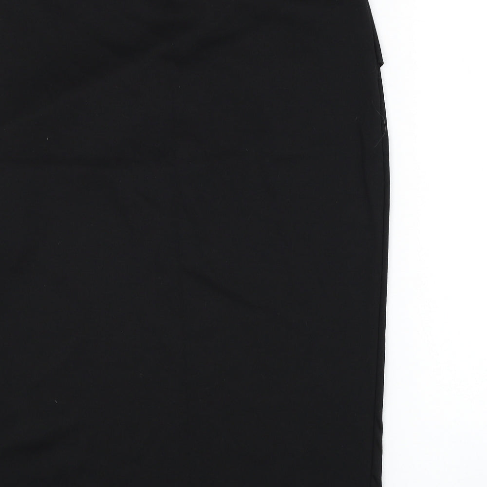 F&F Womens Black Polyester Straight & Pencil Skirt Size 14