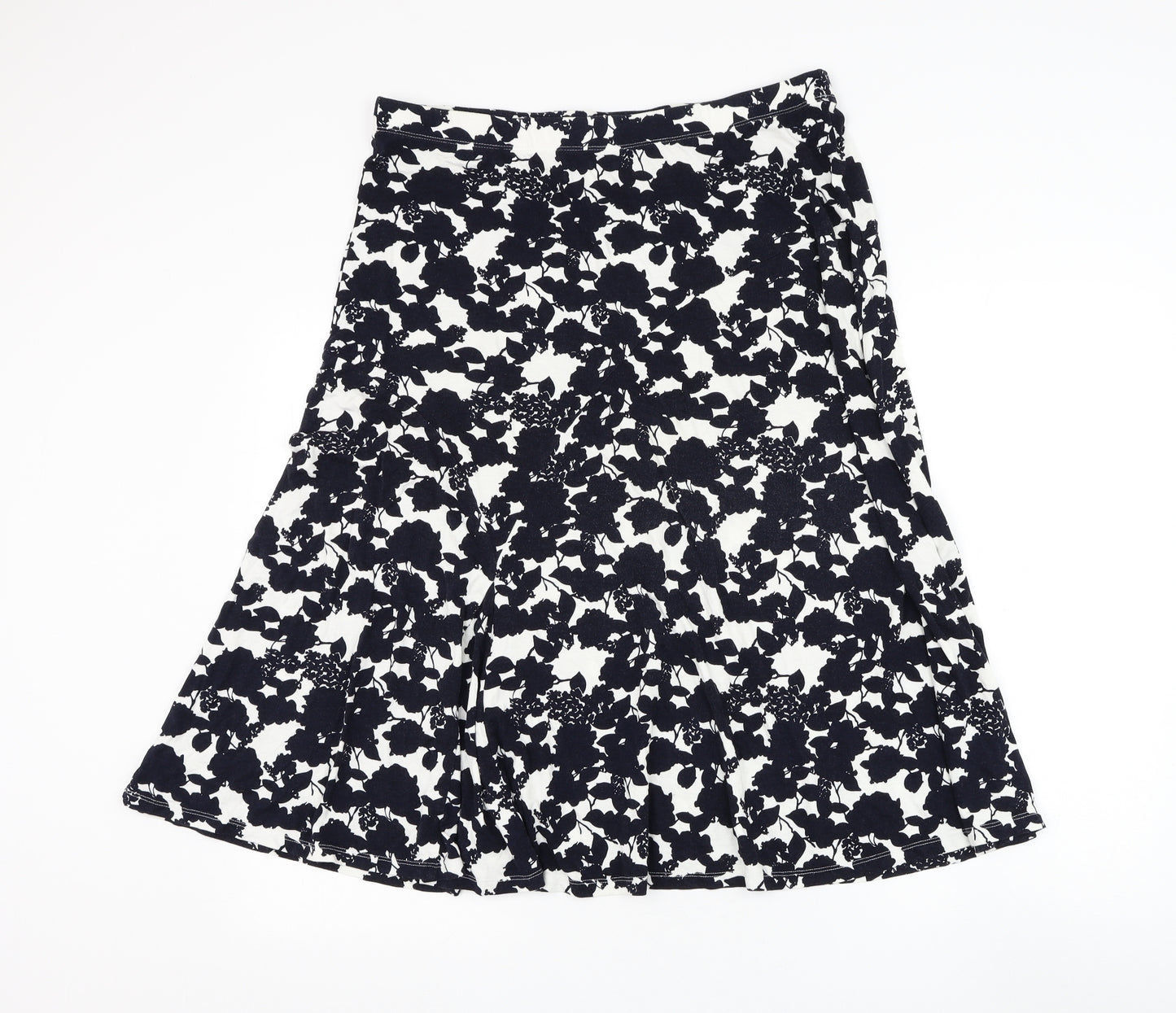 Papaya Womens White Floral Viscose Flare Skirt Size 16