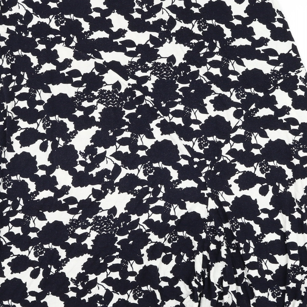 Papaya Womens White Floral Viscose Flare Skirt Size 16