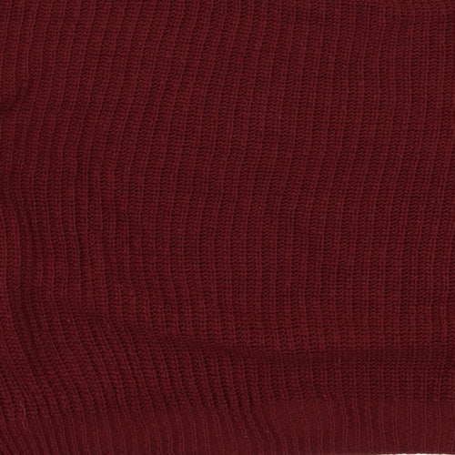 Preworn Womens Red Round Neck Acrylic Pullover Jumper Size L