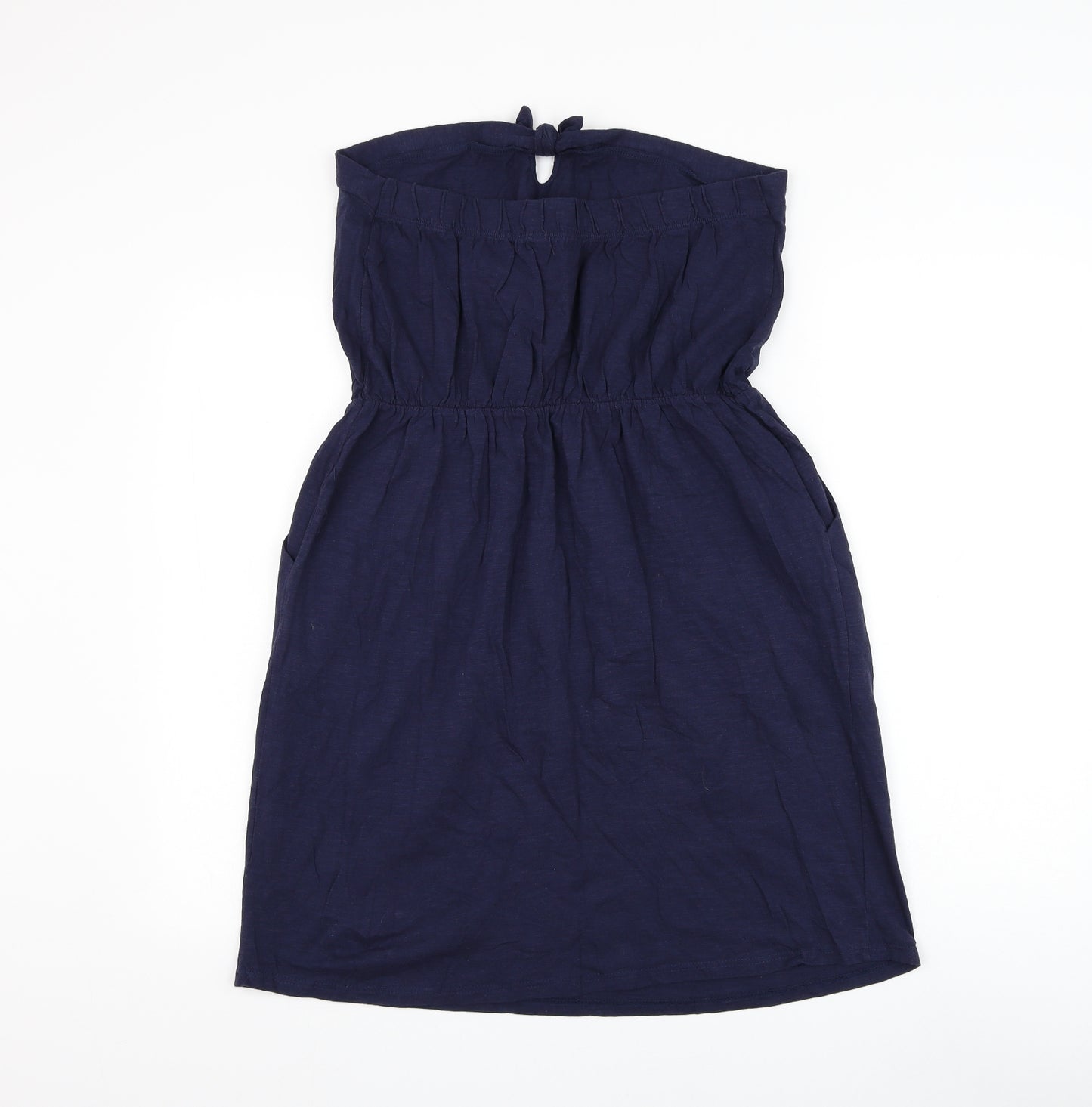 NEXT Womens Blue Cotton Shift Size 14 Off the Shoulder Pullover