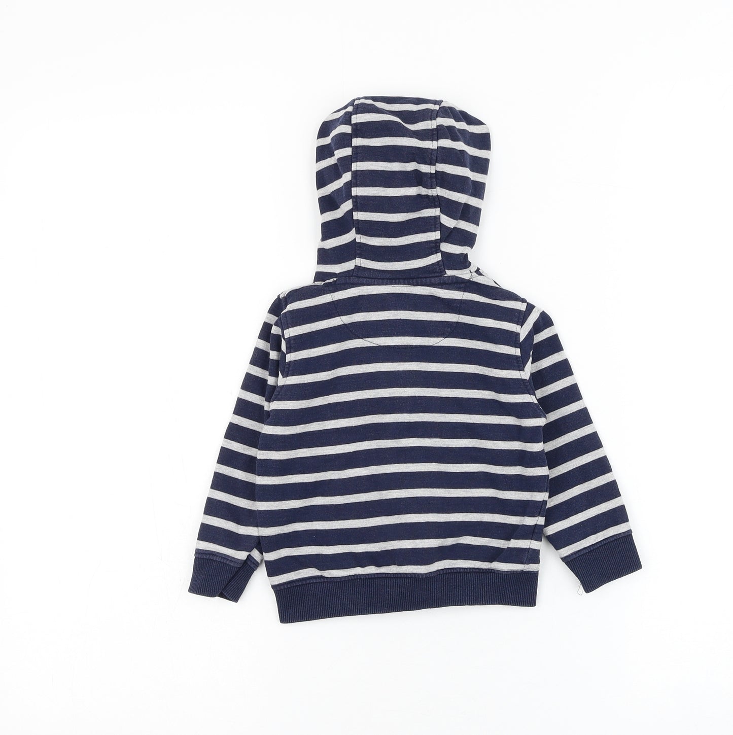 Peacocks Boys Blue Striped Cotton Full Zip Jumper Size 9-12 Months Zip - Dinosaur