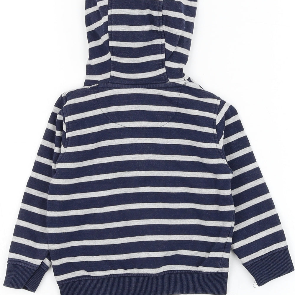 Peacocks Boys Blue Striped Cotton Full Zip Jumper Size 9-12 Months Zip - Dinosaur