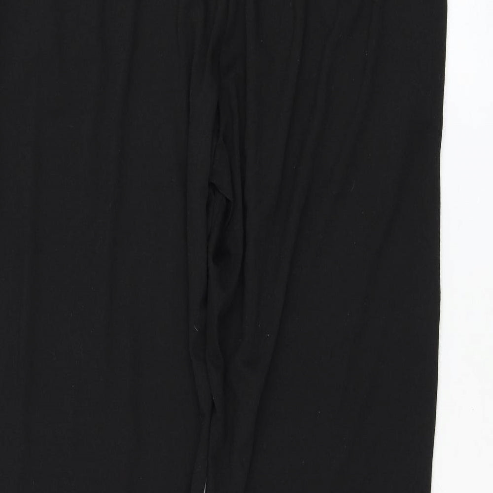 Primark Womens Black Polyester Jogger Trousers Size 12 L26 in Regular Drawstring