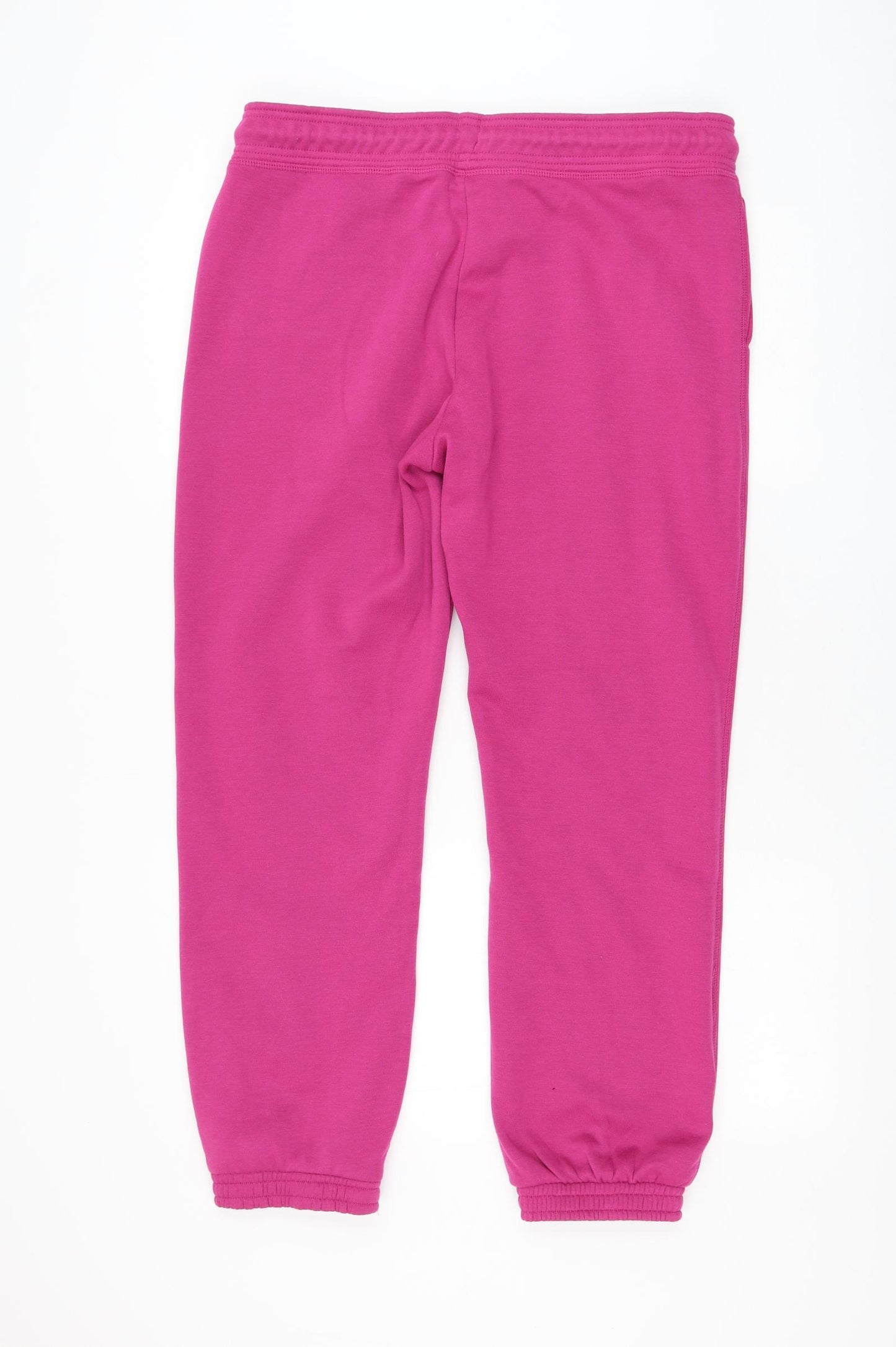 Primark Womens Pink Cotton Jogger Trousers Size 12 L28 in Regular Drawstring