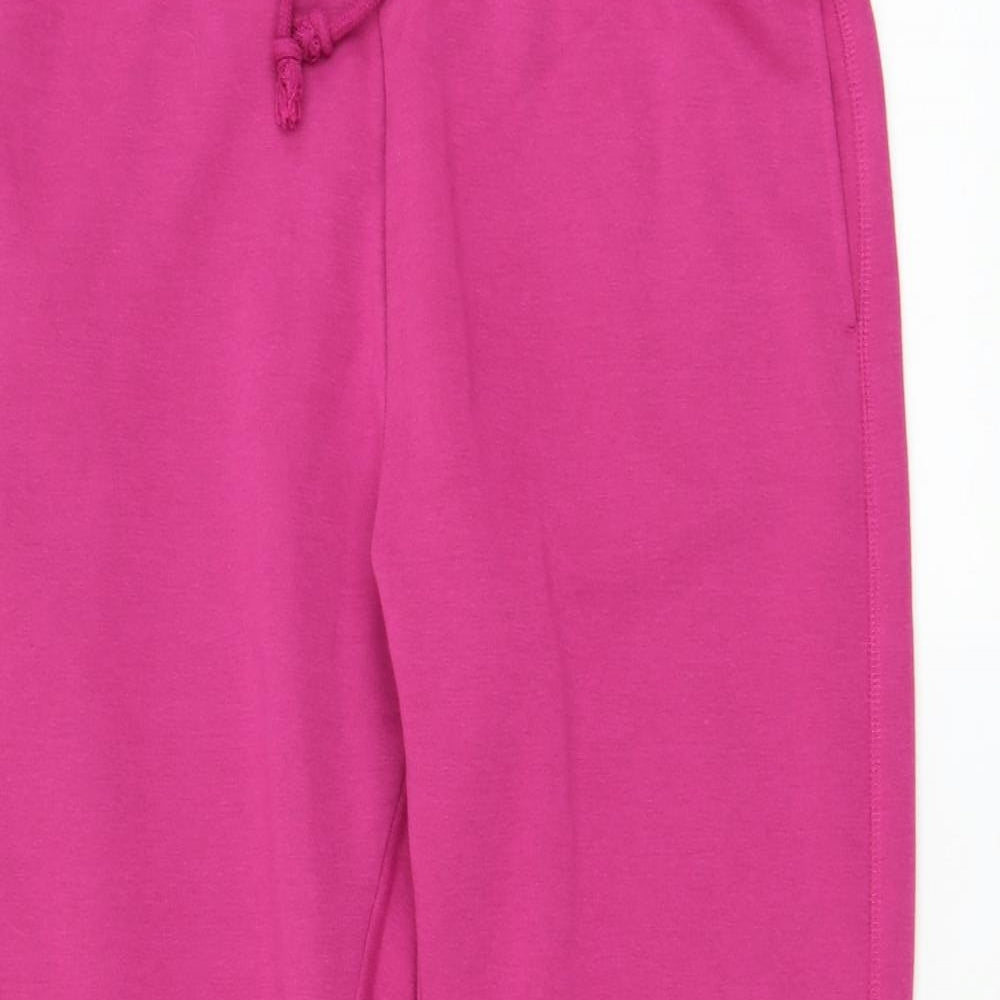 Primark Womens Pink Cotton Jogger Trousers Size 12 L28 in Regular Drawstring