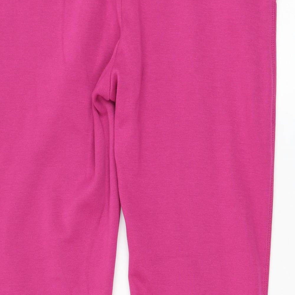 Primark Womens Pink Cotton Jogger Trousers Size 12 L28 in Regular Drawstring