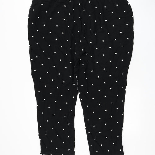 G:21 Womens Black Polka Dot Polyester Trousers Size 34 in L26 in Regular