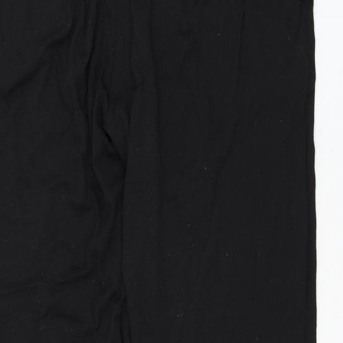 Primark Womens Black Polyester Jogger Trousers Size 12 L26 in Regular Drawstring