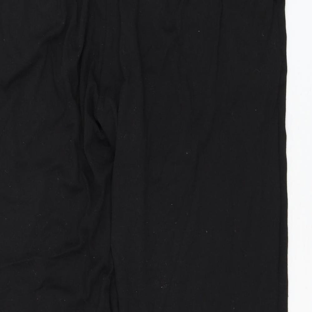 Primark Womens Black Polyester Jogger Trousers Size 12 L26 in Regular Drawstring