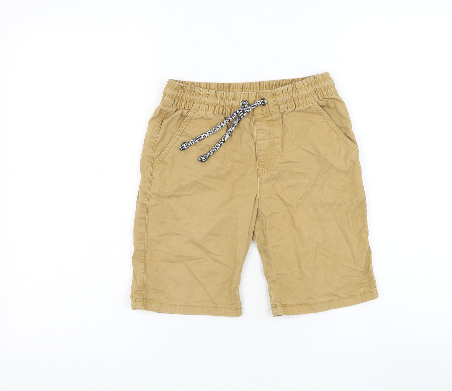 F&F Boys Brown Polyester Chino Shorts Size 8-9 Years Regular Drawstring